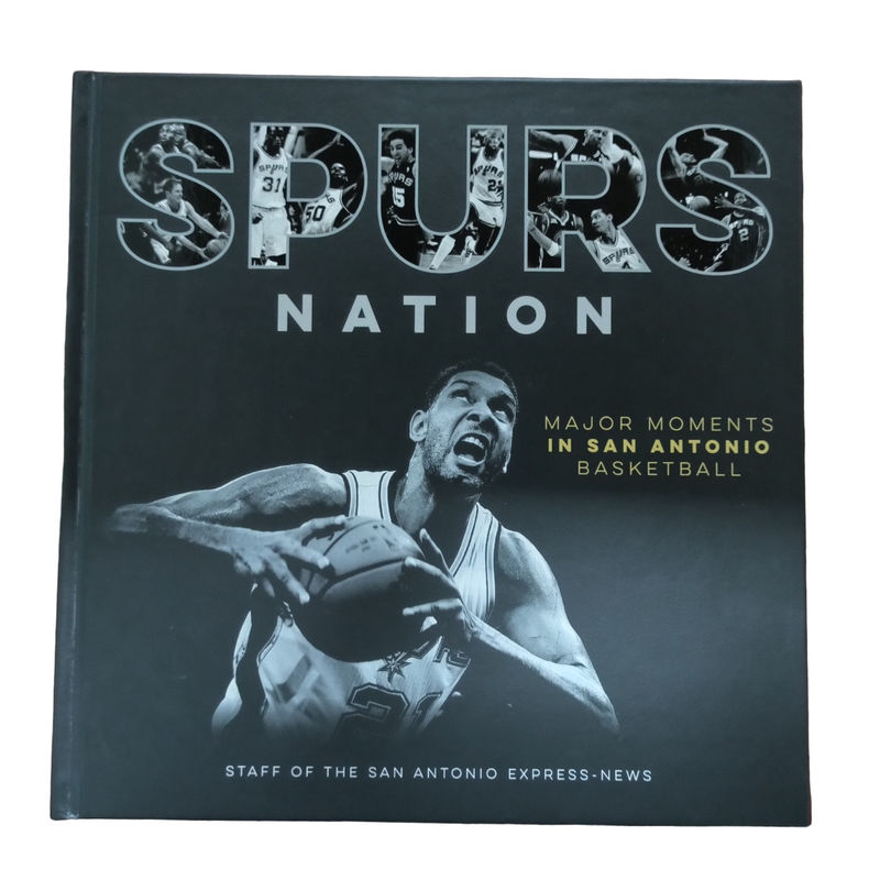 Spurs Nation Hardcover Art Book Offset Printing With Uncoated Inner Pages And Matte Lamination Cover Finish